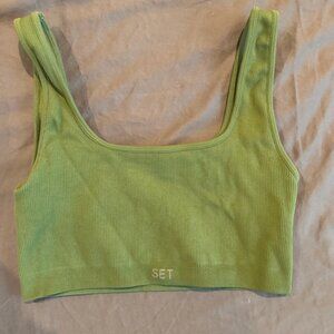 Set Active Ribbed Seamless Sports Bra, Small